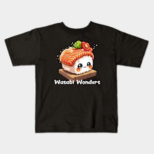 Cute Wasabi Wonders Kawaii Chibi Sushi Japanese Food Kids T-Shirt